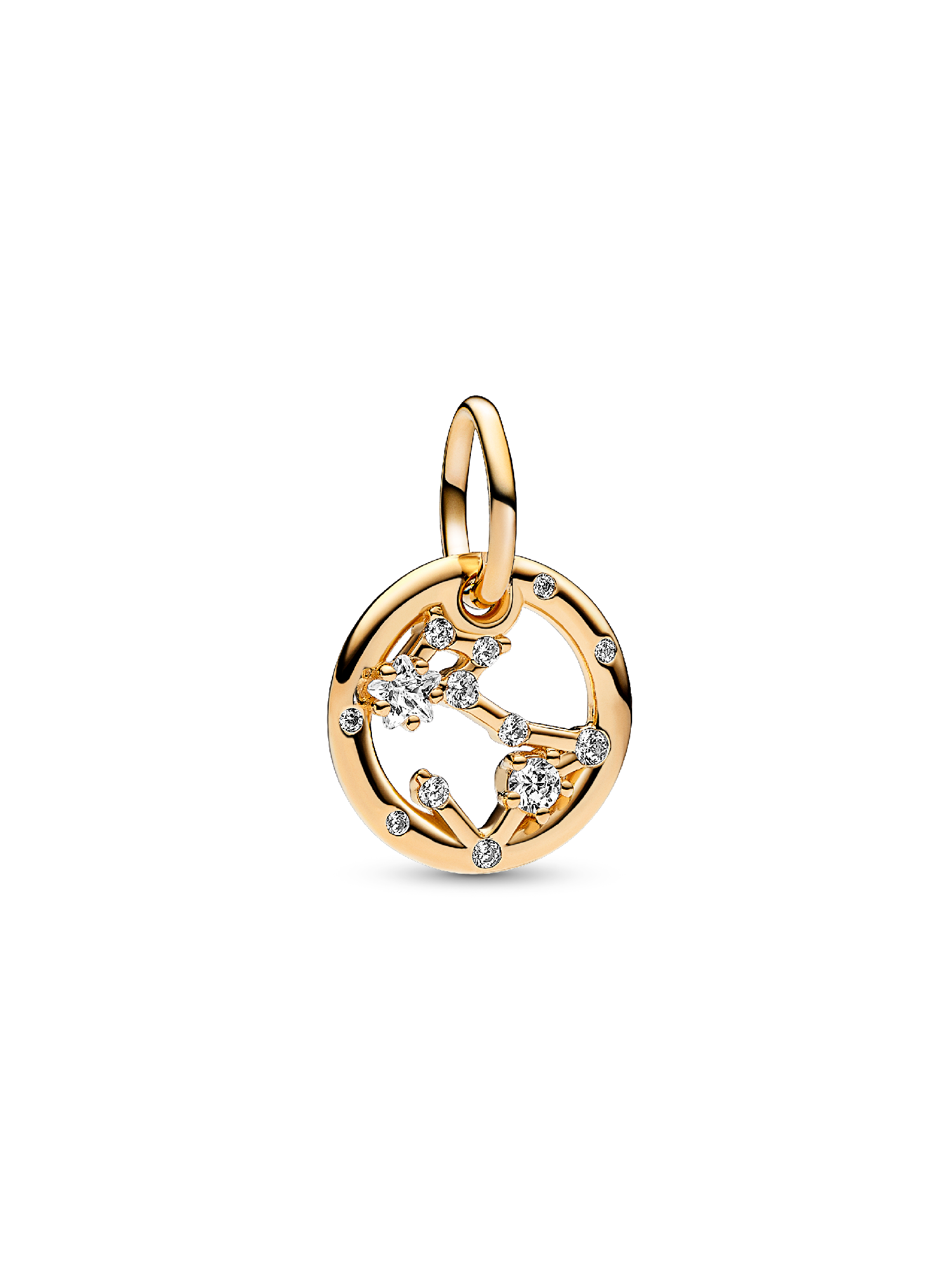 Charm Colgante Zodiaco Piscis Bañado en Oro de 14k