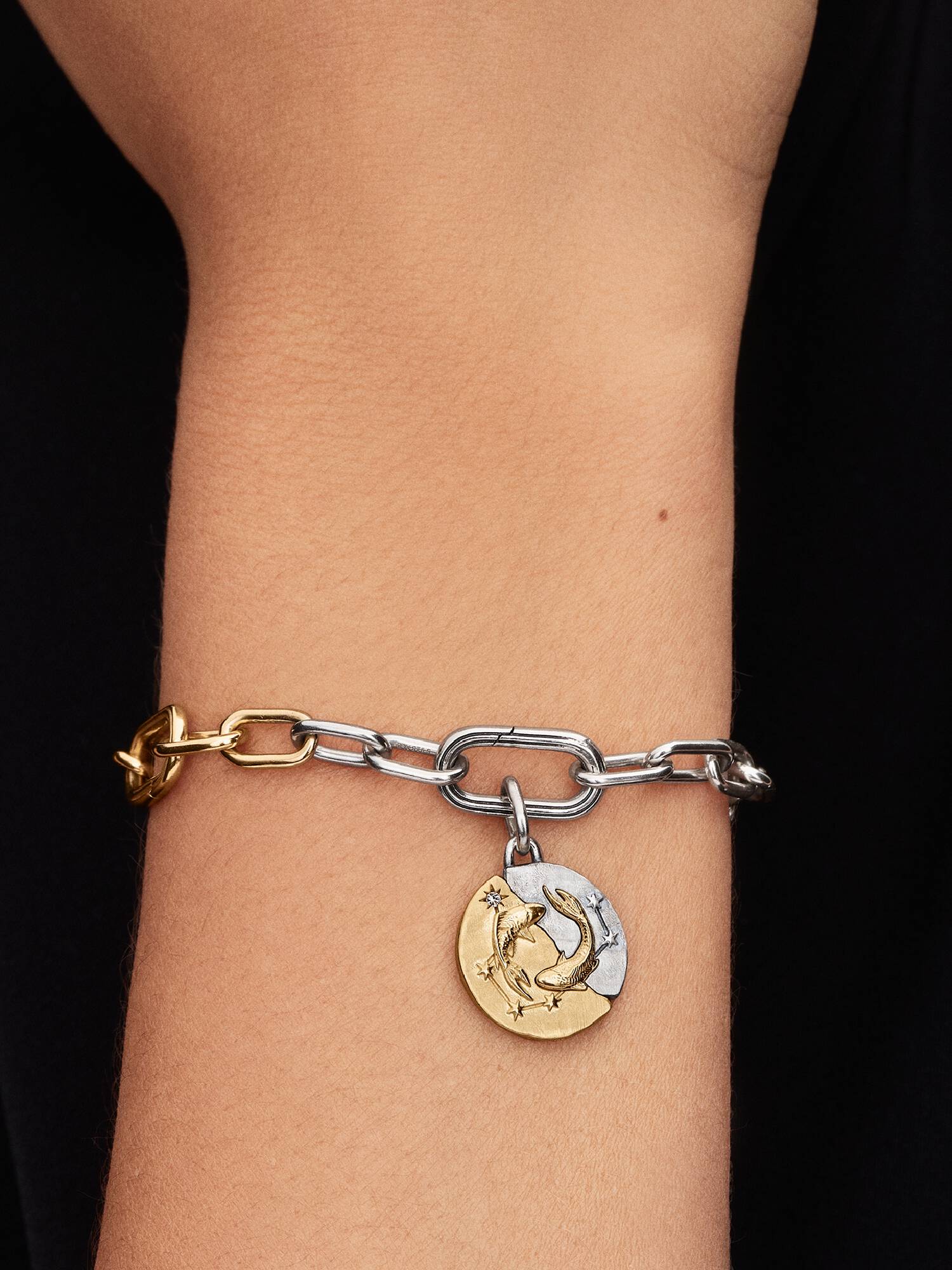 Charm Medallón del signo del zodiaco Piscis