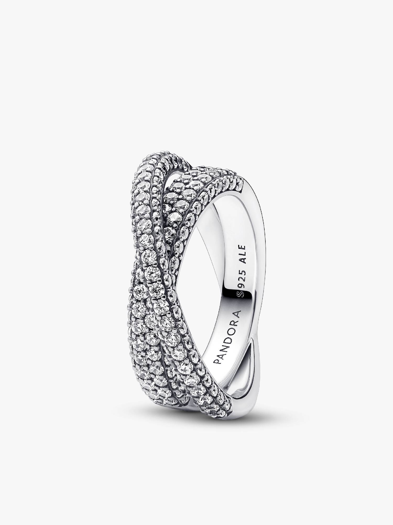 Anillo Doble Cruzado en Pavé de Pandora Timeless 48