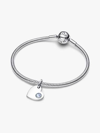 Charm Colgante Corazón de piedra Azul Aguamarina Grabable
