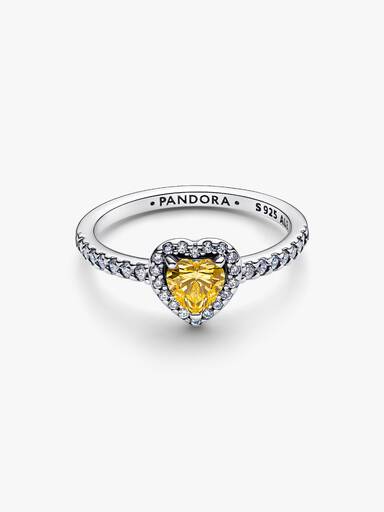 Anillo Corazón Elevado Brillante