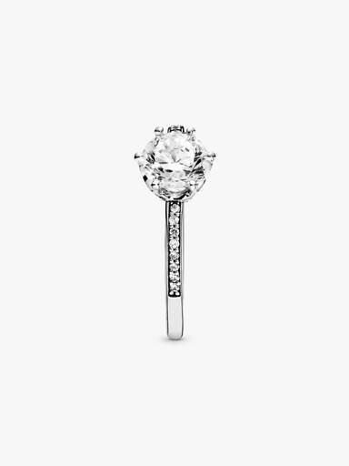 Anillo Corona deslumbrante transparente