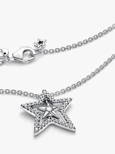 Collar collier Estrella asimétrica en pavé