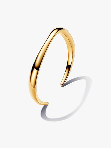 Brazalete Rígida Abierta Forma Orgánica 17,50 cm