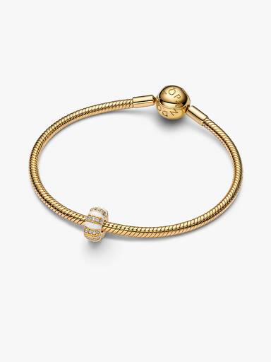 Charm de Clip Esmalte y Gemas Dorado Talla única