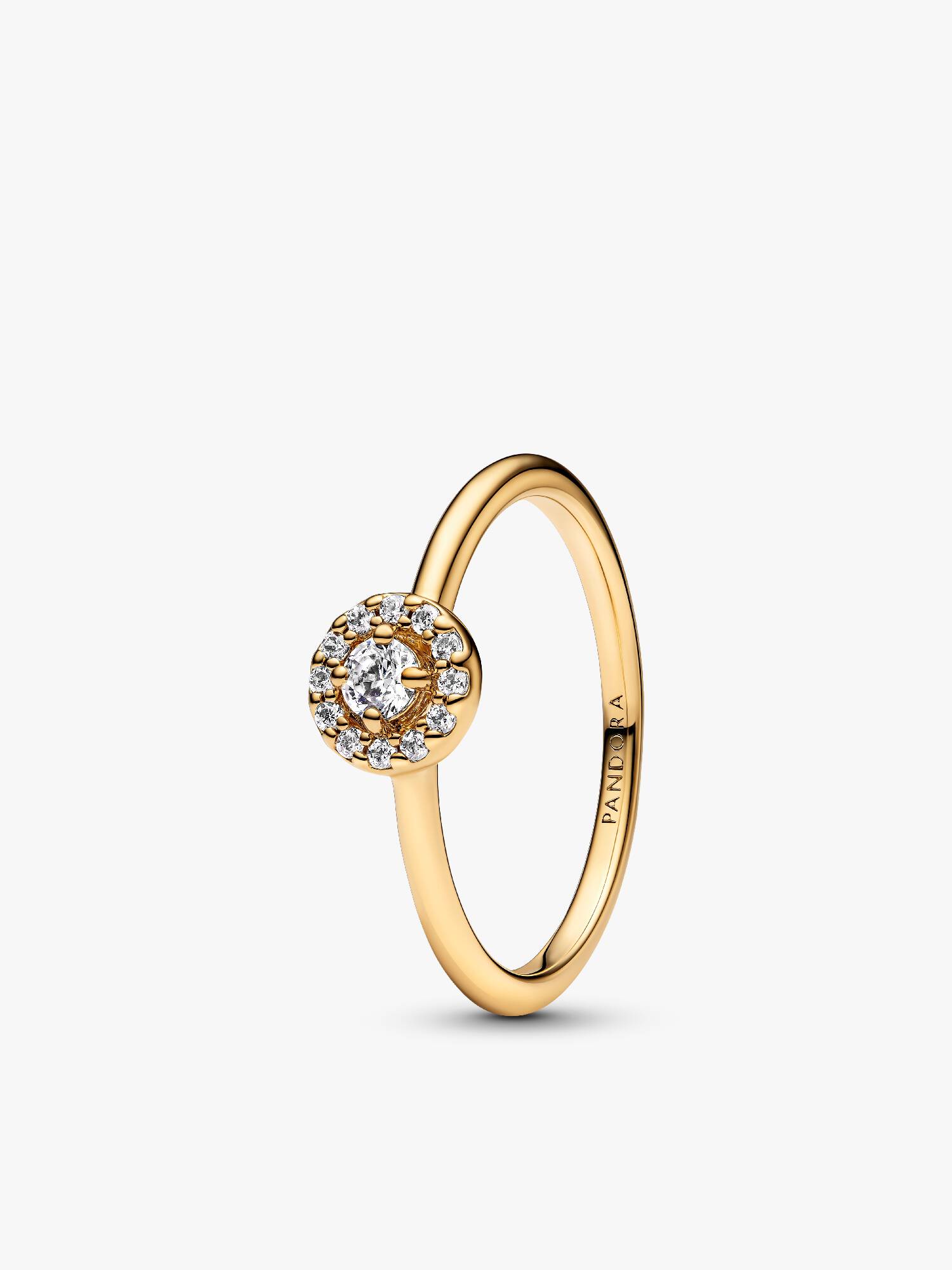 Anillo Halo Redondo en Pavé