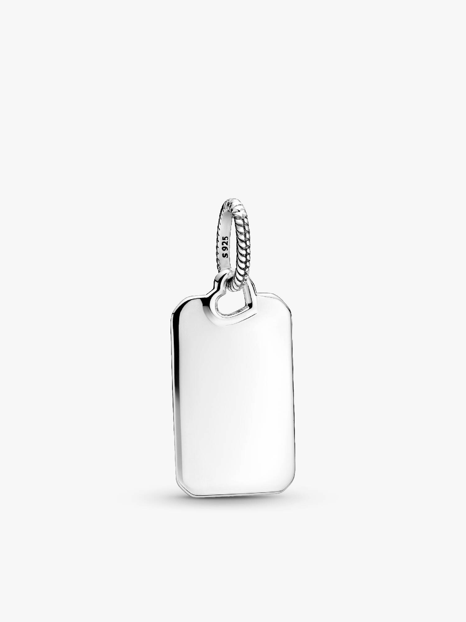 Dije Etiqueta Rectangular Para Grabar Plateado