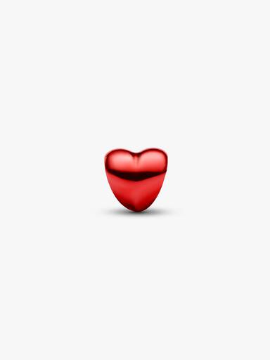 Charm Corazón rojo metálico