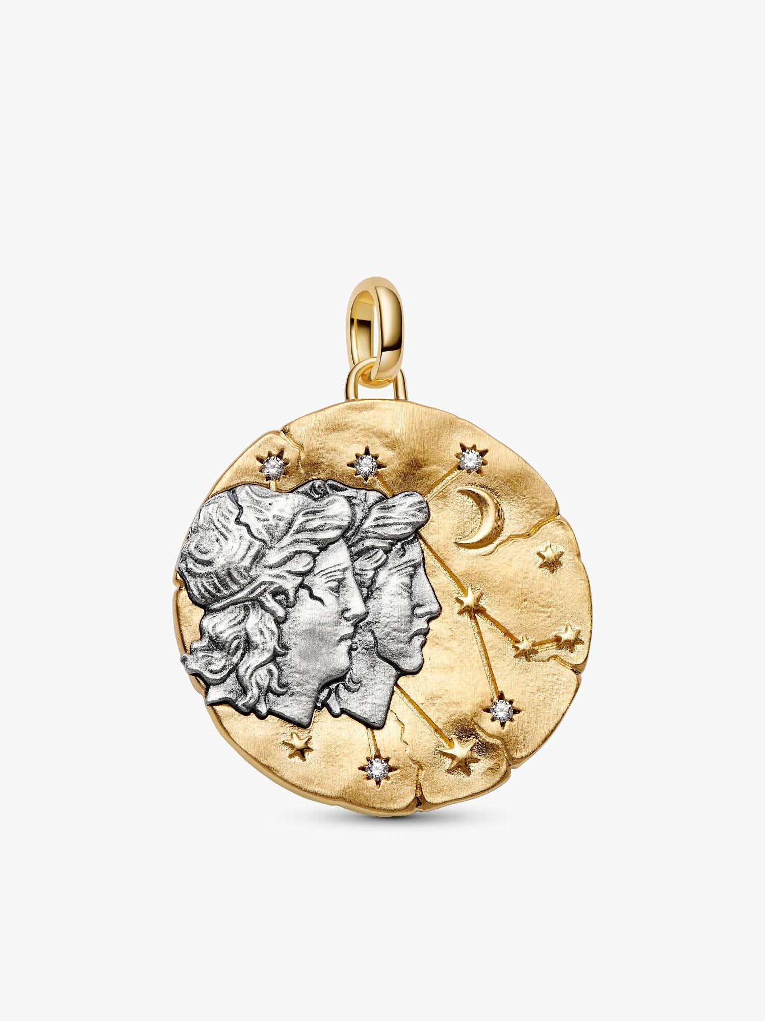 Charm Medallón grande del signo del zodíaco Géminis
