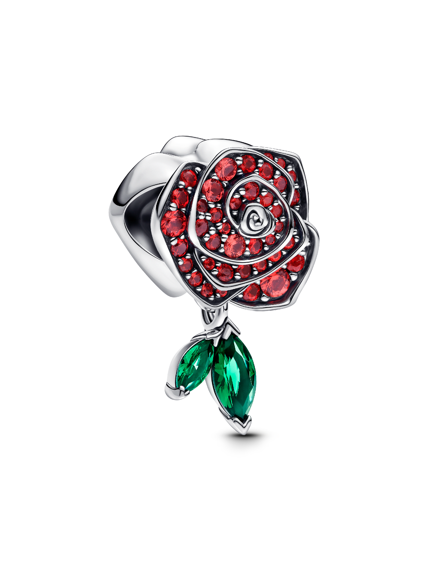 Charm Rosa Floreciendo Brillante Rojo
