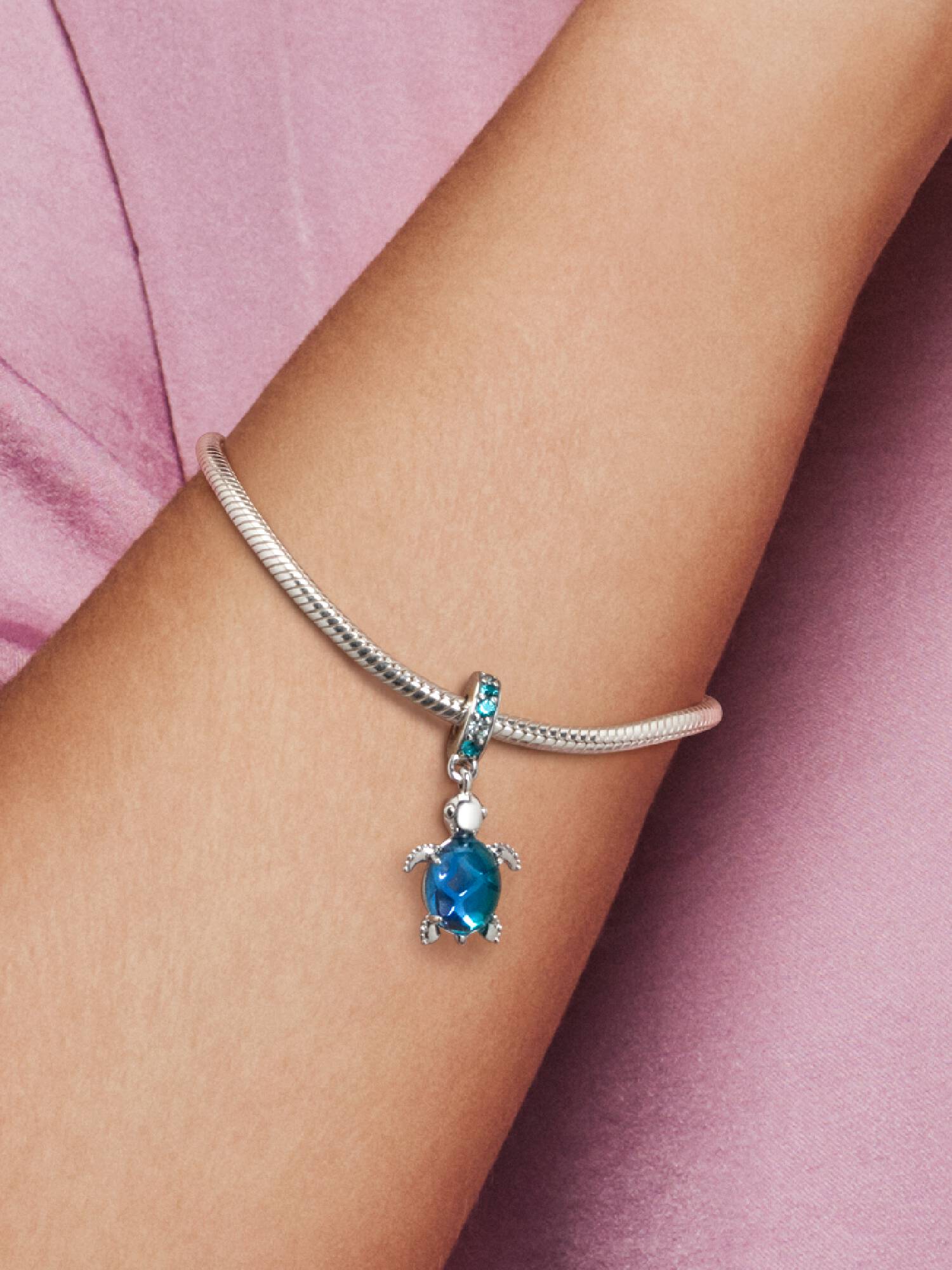 Charm Colgante Tortuga De Mar De Cristal Murano