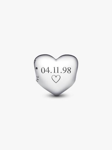 Charm Grabable Corazón Be Love Plateado