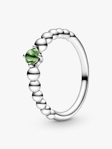 Anillo de Cuentas Verde Primavera