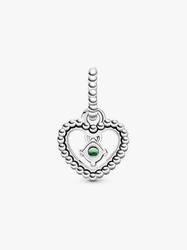 Charm Colgante Corazón con Piedra Natal de Agosto