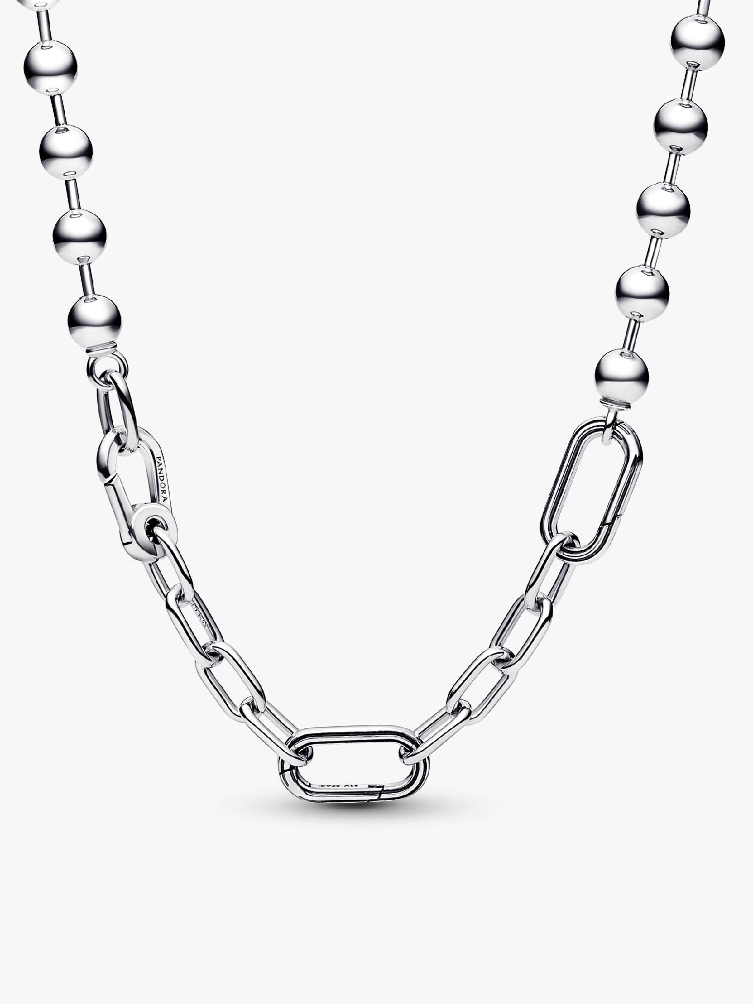 Collar de Eslabones Link y Cuentas Metálicas de Pandora ME 45 cm