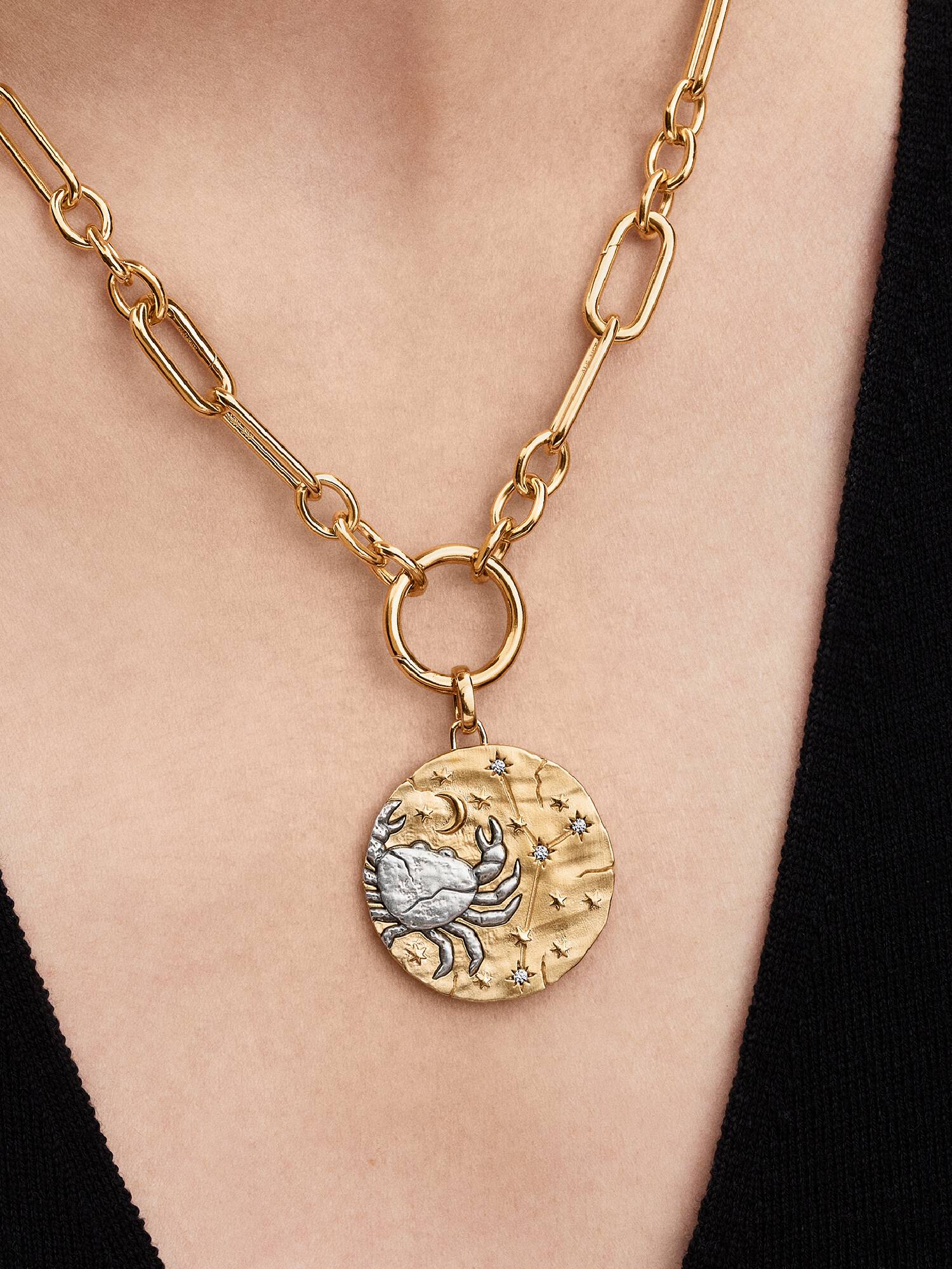 Charm medallón grande  signo del zodiaco Cáncer
