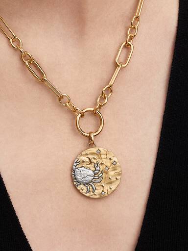 Charm medallón grande signo del zodiaco Cáncer