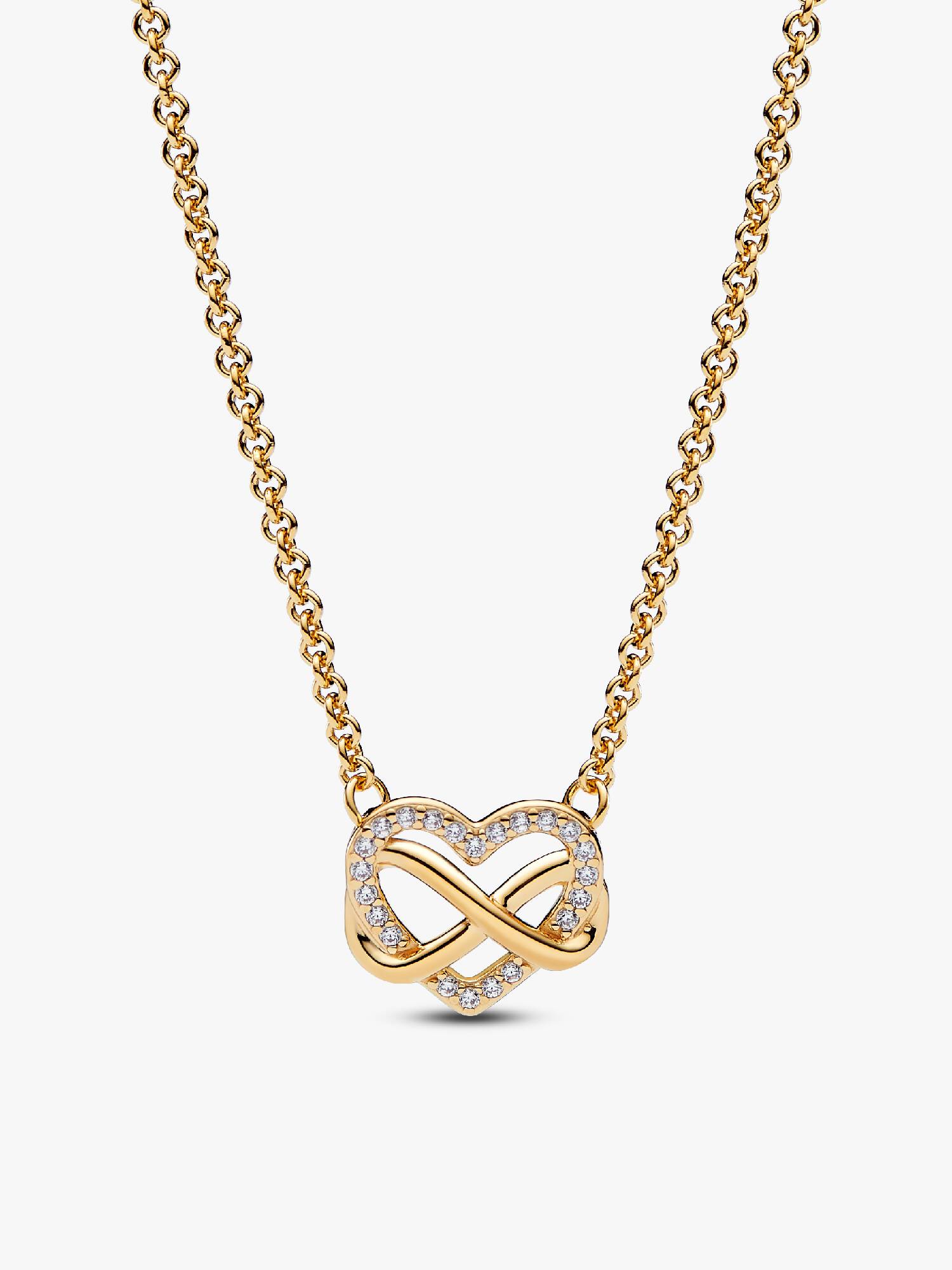 Collar Corazón Infinito Brillante