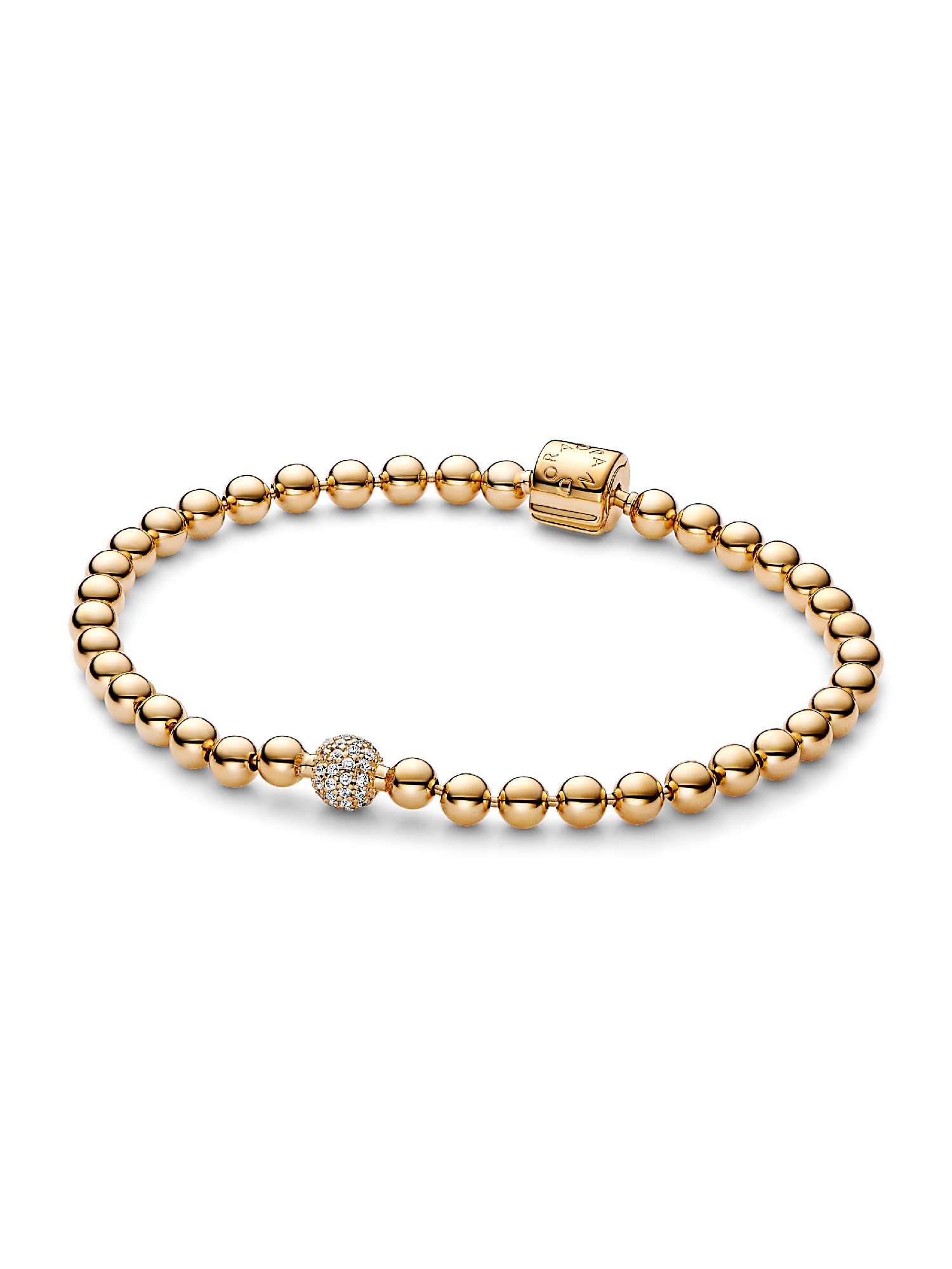 Brazalete Cuentas y Pavé