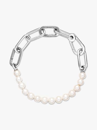Brazalete De Perlas Cultivadas De Agua Dulce Pandora Me 15 cm