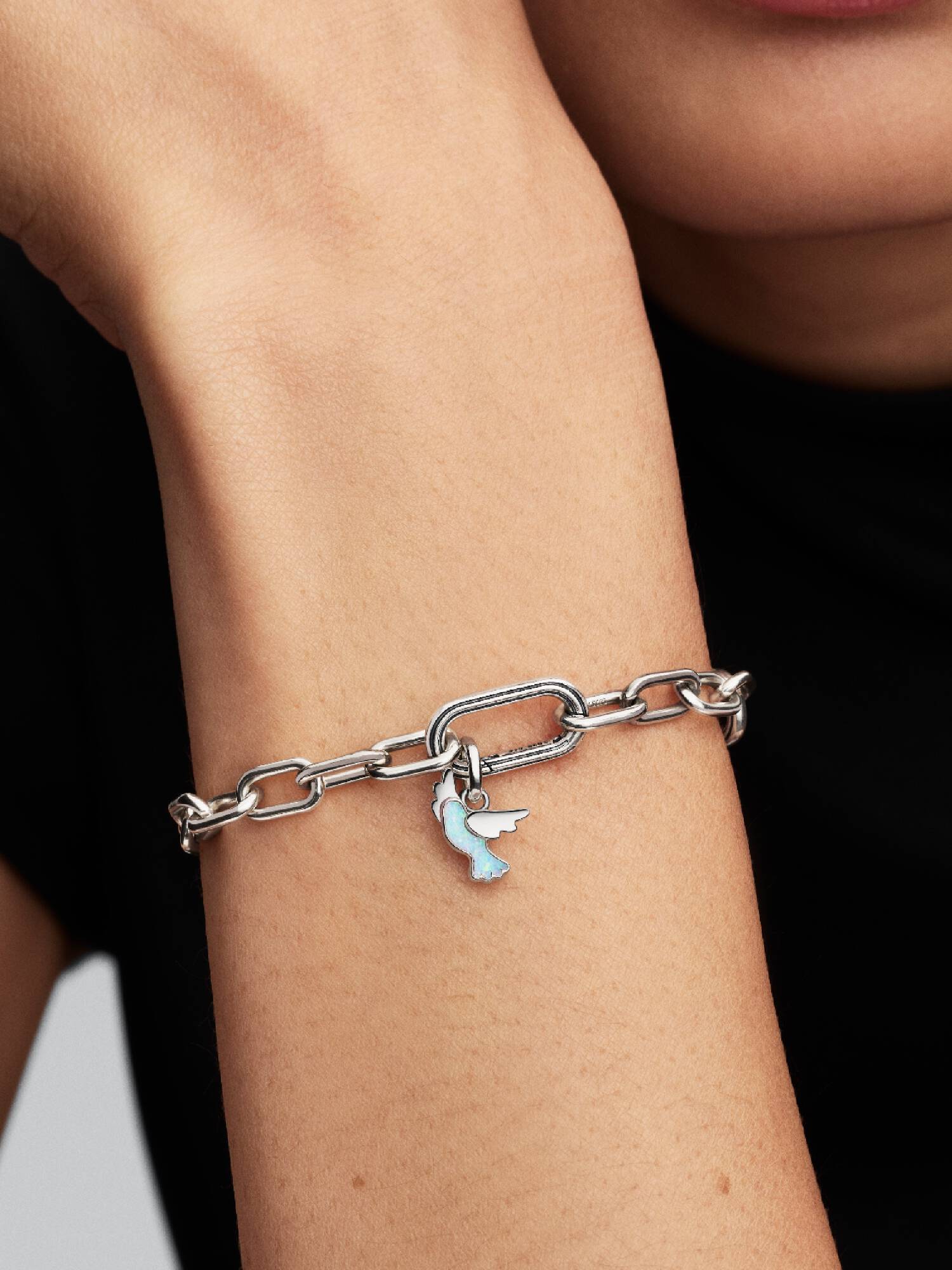 Mini Charm Colgante Paloma  Blanca