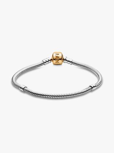 Silver bracelet, 14k lock
