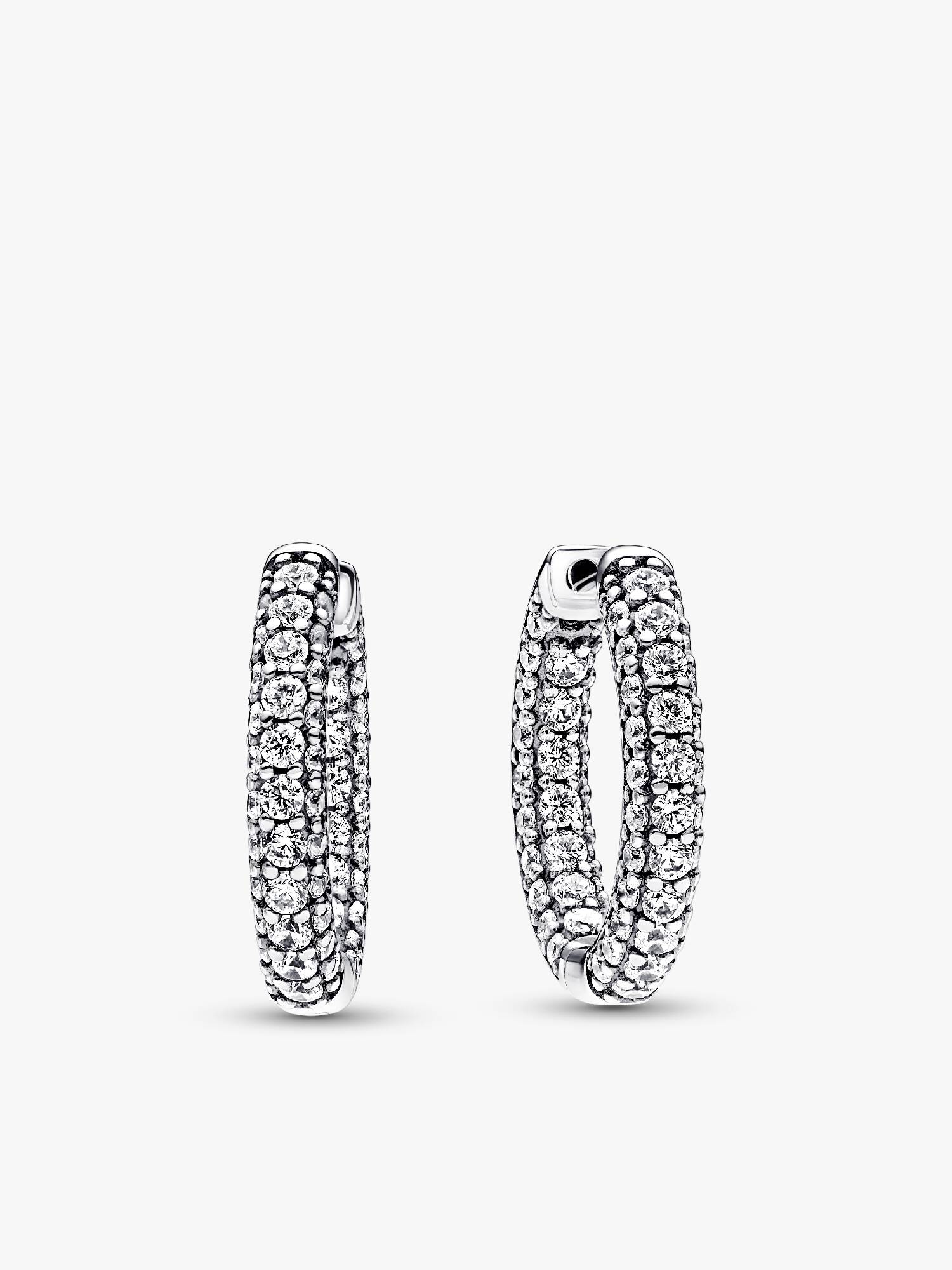 Aros de aro Hilera de pavé Pandora Timeless Pandora Plata Esterlina