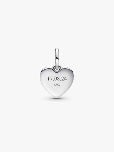 Charm Dije Grabable Corazón Amor Plateado