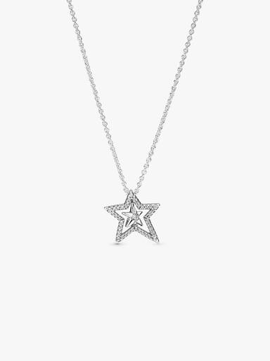 Collar collier Estrella asimétrica en pavé