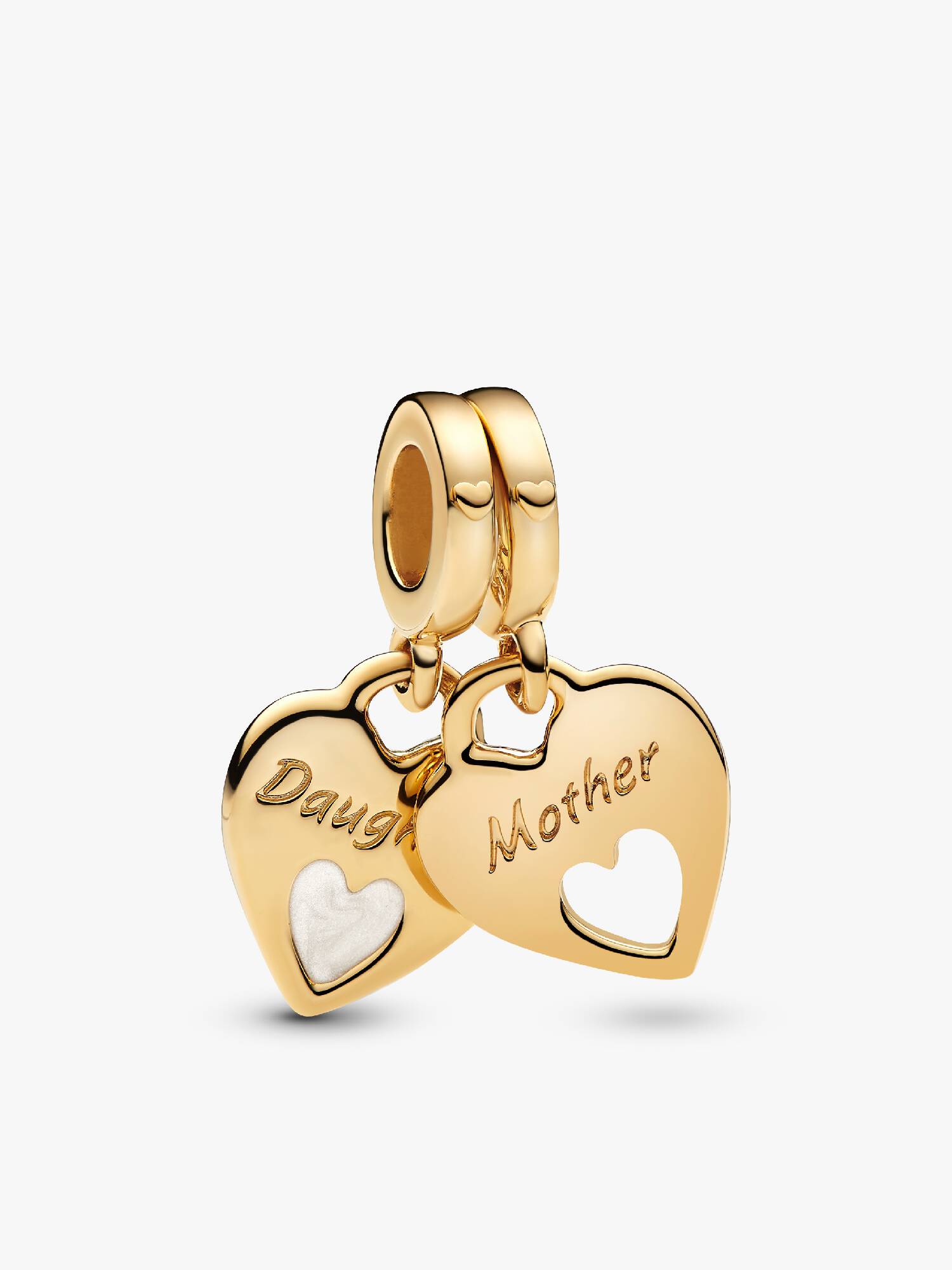 Charm Colgante Divisible Corazón Doble