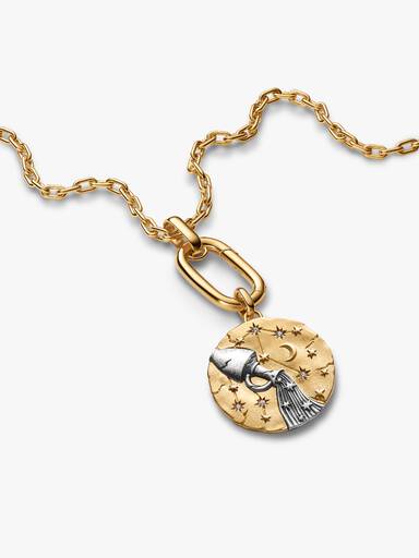 Charm medallón extra grande medallón del signo del zodiaco Acuario