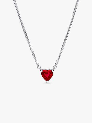 Collar collier con pendiente Halo de corazón reluciente