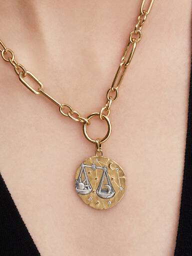 Charm Medallón grande signo del zodíaco Libra