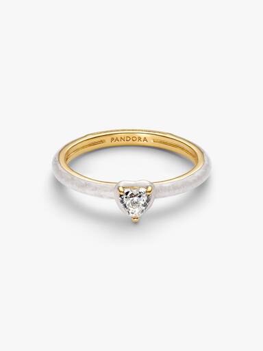 Anillo Corazón Chakra Blanco