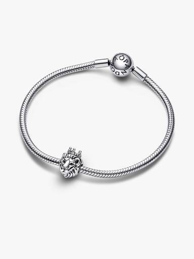Charm León real Pandora Plata Esterlina