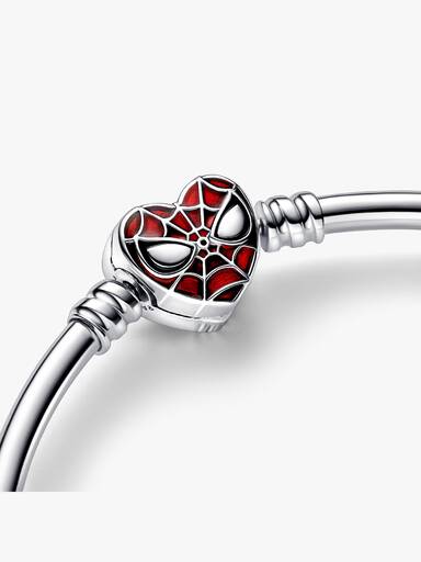 Brazalete rígido con broche de máscara de Spider-Man de Marvel de Pandora Moments