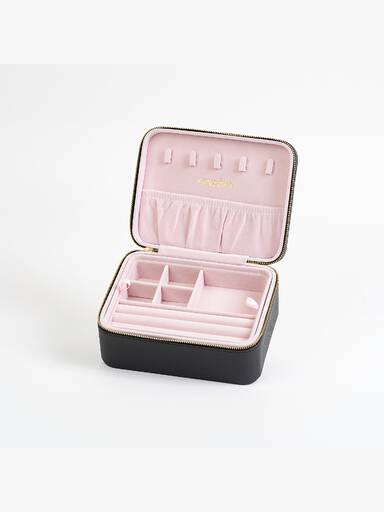 Joyero Negro con Rosa
