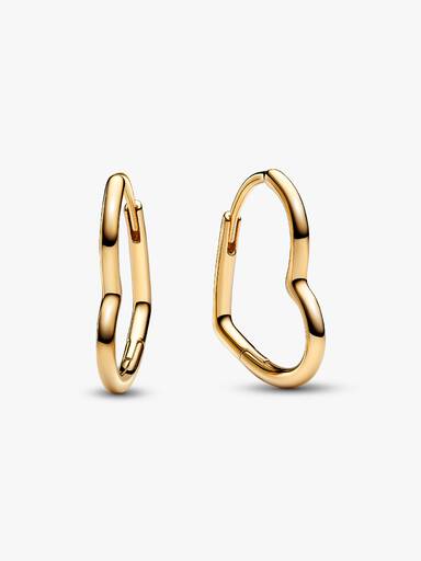 Aros Corazón Asimétrico Dorado