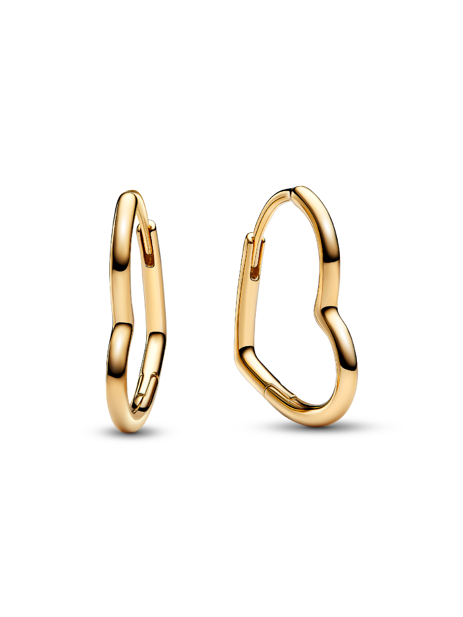 Aros Corazón Asimétrico Dorado