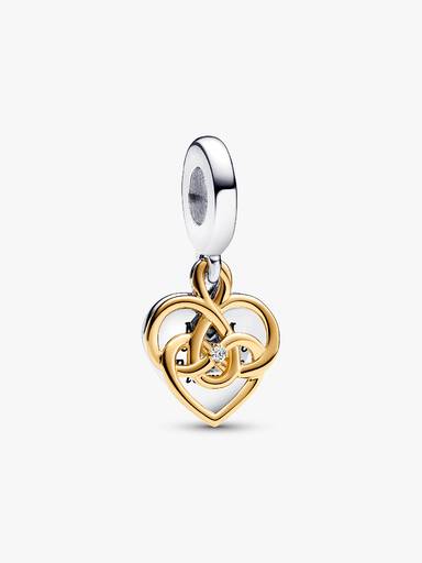 Charm Colgante Doble Grabable Mama con un Diamante Sintético Creado en Laboratorio Talla única