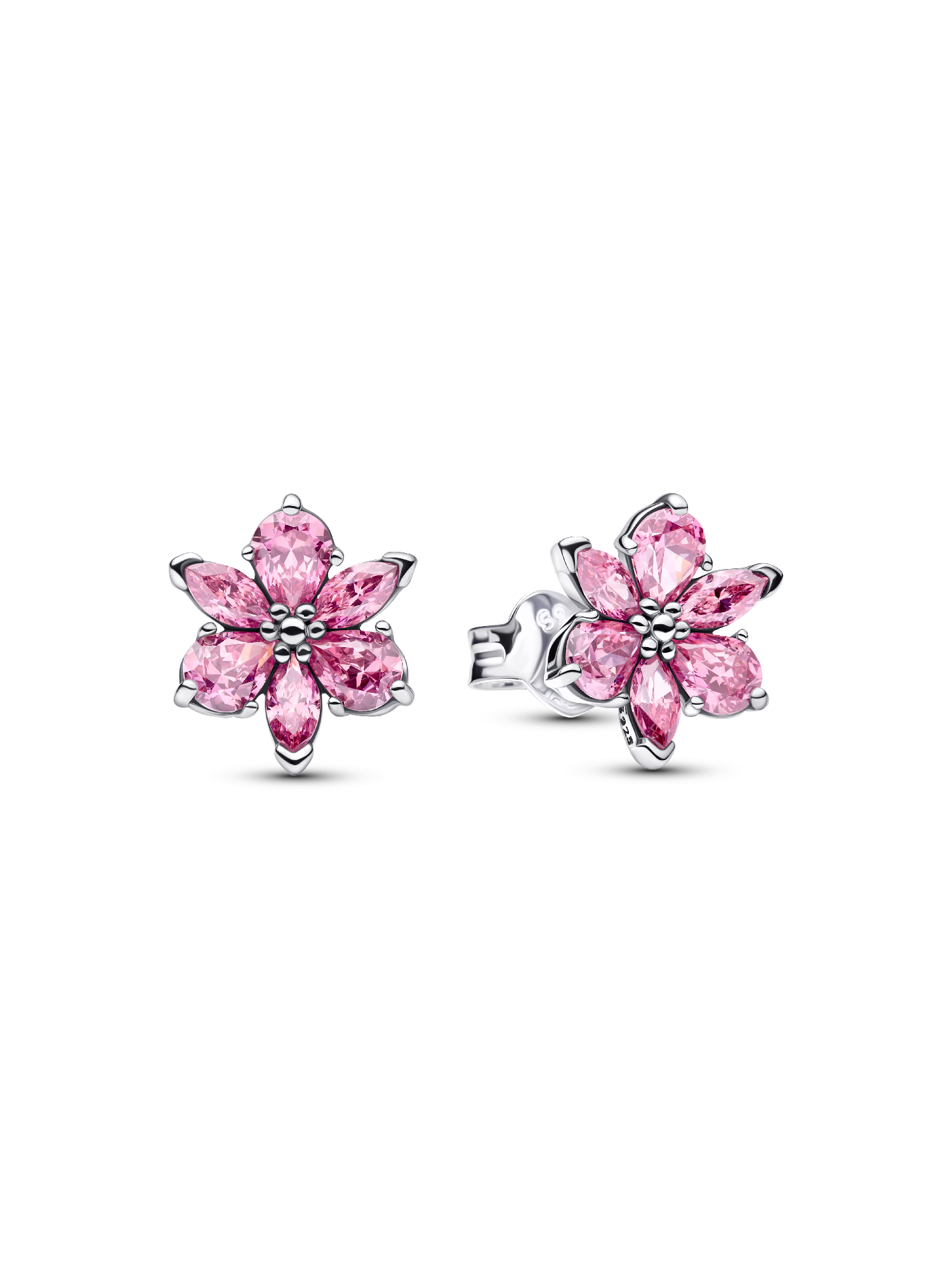 Aros de botón Flor Herbario rosa brillante