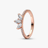 Anillo Racimo herbario reluciente Bañado en Oro Rosa de 14k Anillo Racimo herbario reluciente Bañado en Oro Rosa de 14k