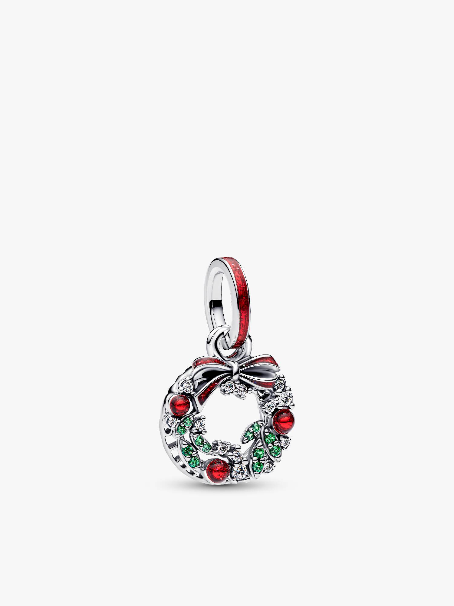 Charm Colgante Doble Corona de navidad