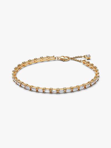 Brazalete de tenis baguette brillante
