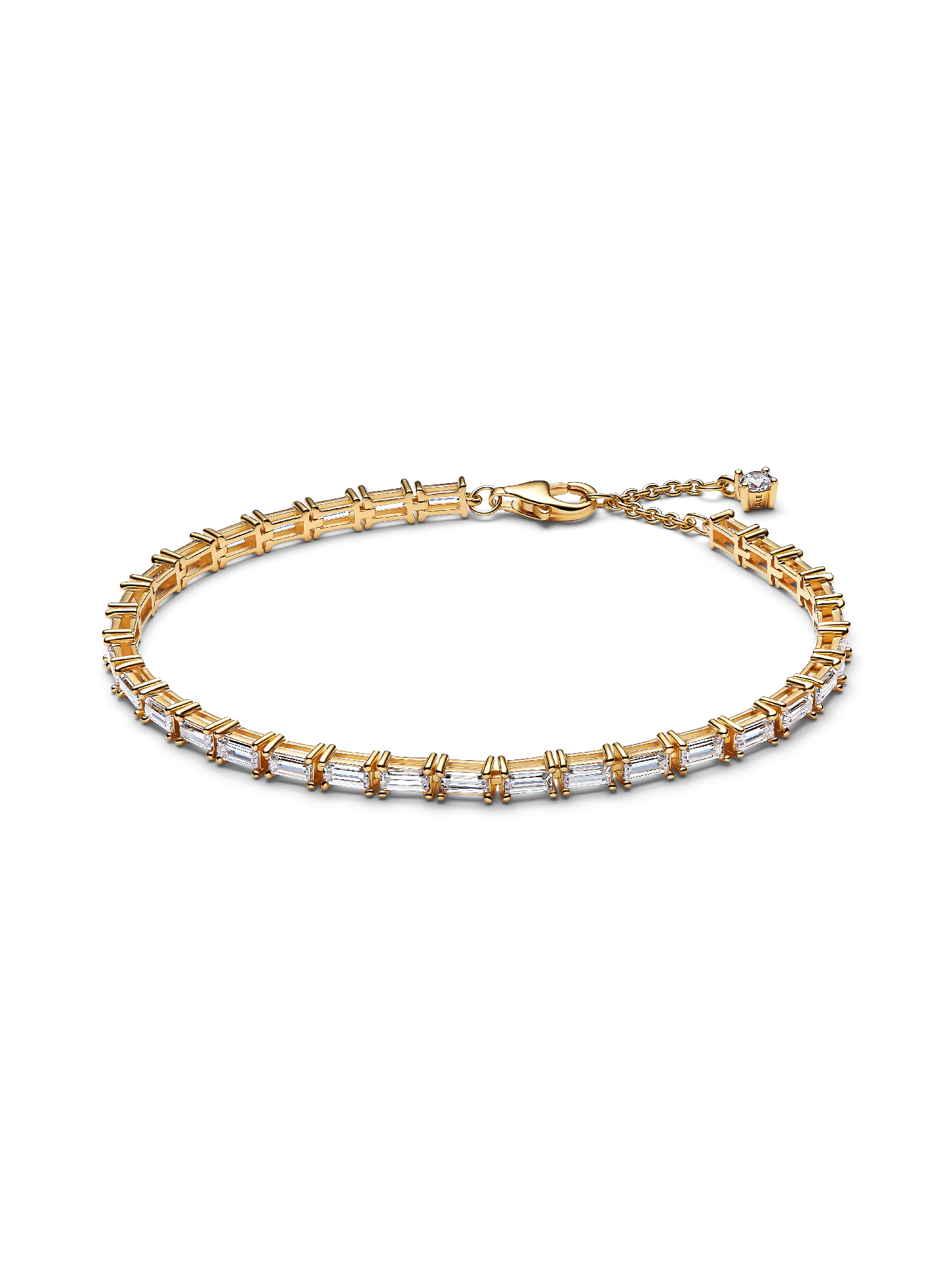 Brazalete de tenis baguette brillante