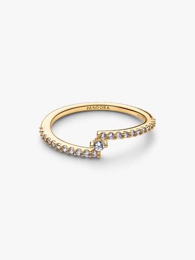Anillo de Banda dividida Brillante en Pavé