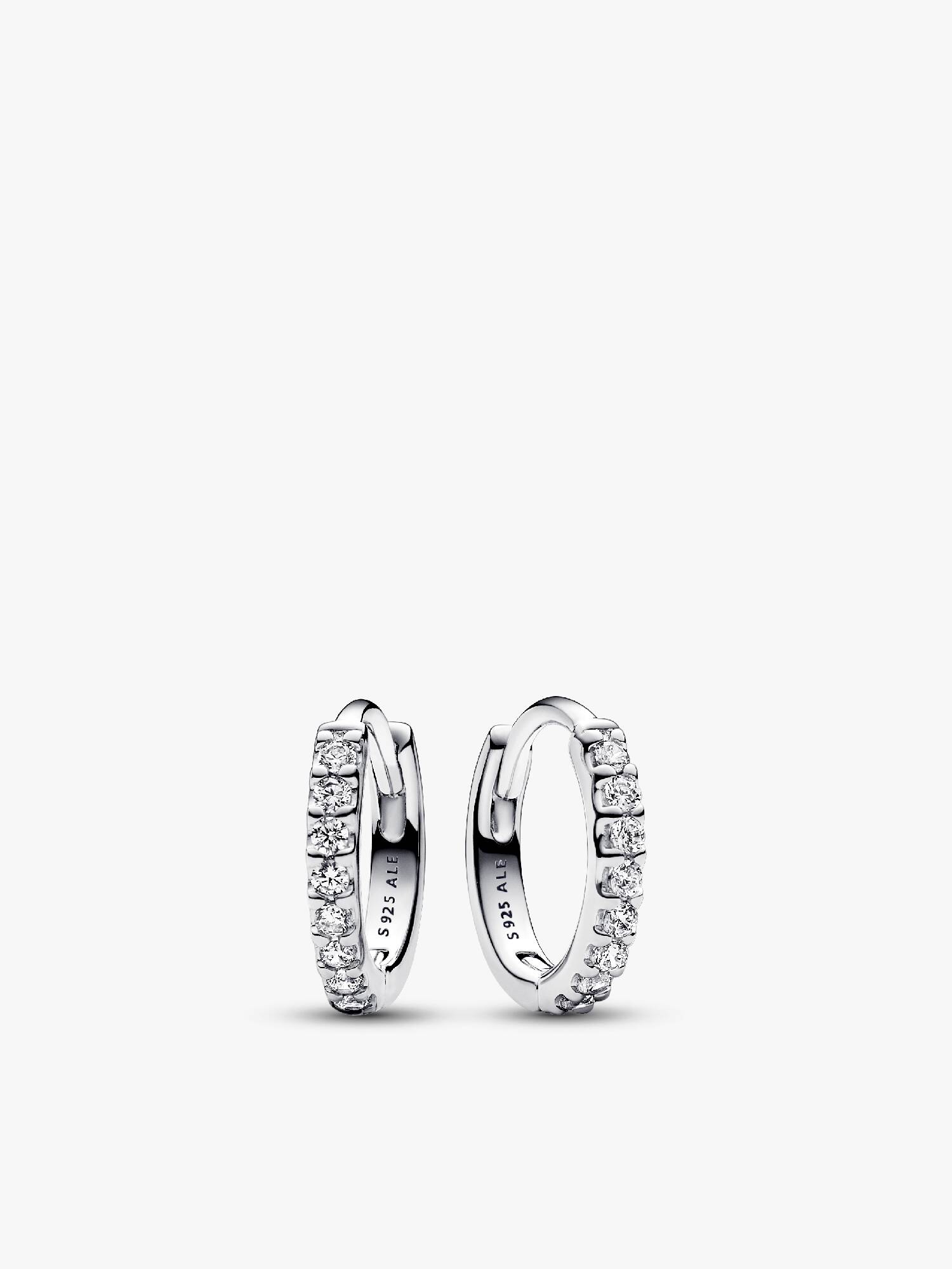Aretes de Aro Abrazo Brillante Plata