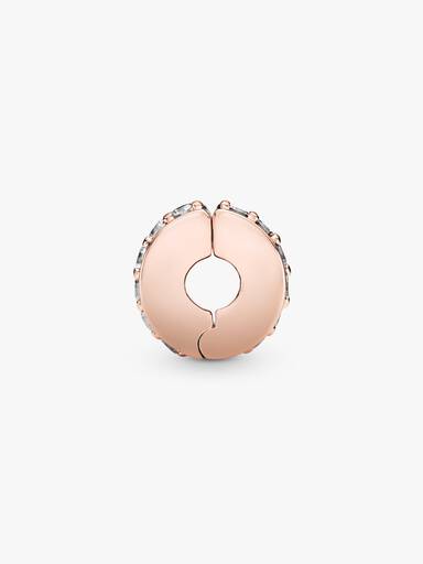 Charm Sujetador Hilera reluciente Bañado en Oro Rosa de 14k