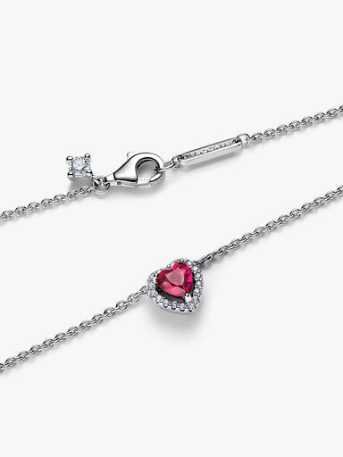 Collar Collier corazón rojo elevado