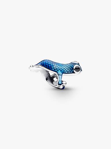 Charm Gecko Azul Metálico Pandora Plata Esterlina